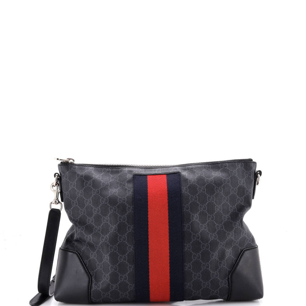 Gucci Medium Web Zip Flat Messenger
